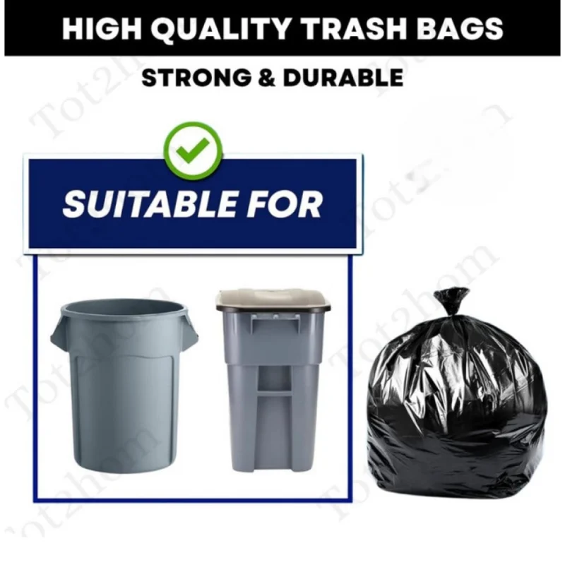 Pack of 10 Biodegradeable Vegetable-Paper 25 x 30 Inches Garbage Bag (Black) - Image 5