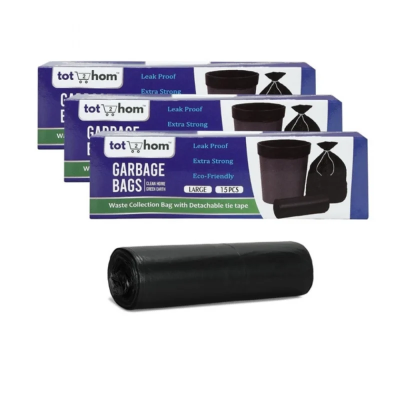 Alternative view of Pack of 3 Biodegradeable Vegetable-Paper 25 x 30 Inches Garbage Bag (Black)