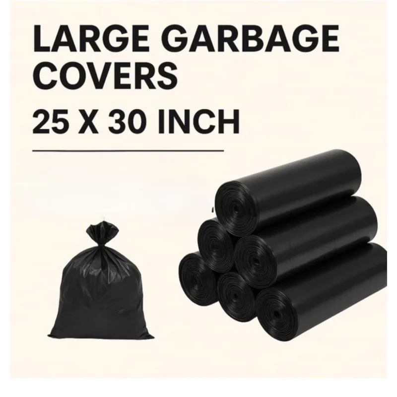 Pack of 3 Biodegradeable Vegetable-Paper 25 x 30 Inches Garbage Bag (Black) - Image 3