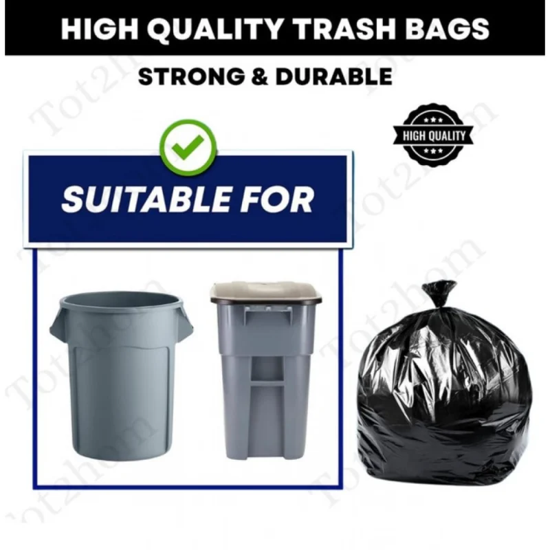 Pack of 3 Biodegradeable Vegetable-Paper 25 x 30 Inches Garbage Bag (Black) - Image 4