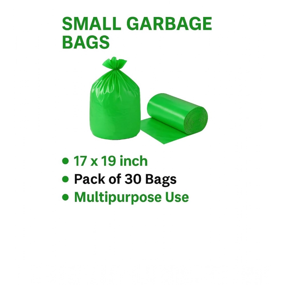Pack of 3 Polyethylene 17 x 19 Inches Garbage Bag (Green) - Image 4