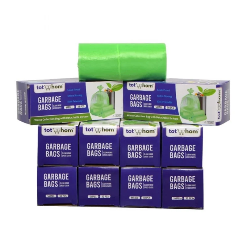 Alternative view of Pack of 10 Biodegradeable Vegetable-Paper 17 x 19 Inches Garbage Bag (Green)