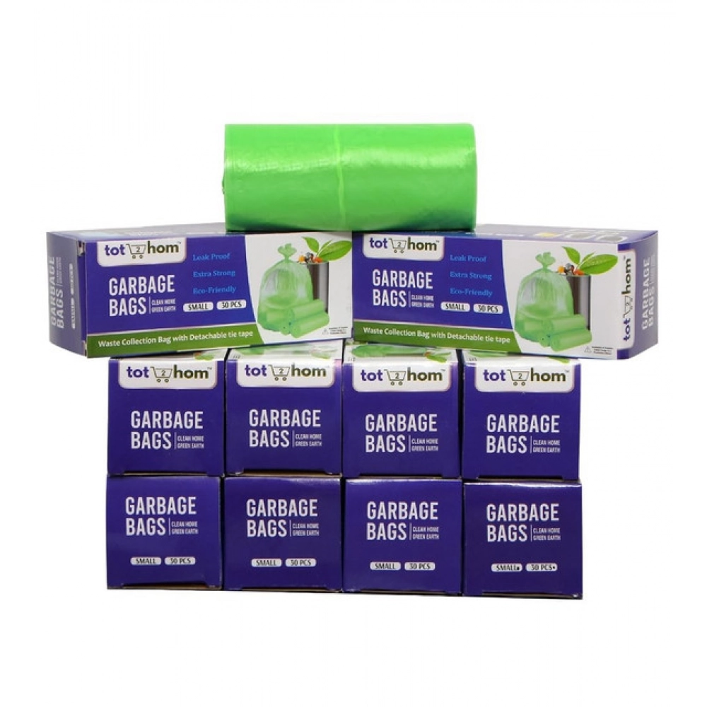 Pack of 10 Biodegradeable Vegetable-Paper 17 x 19 Inches Garbage Bag (Green) - Image 2