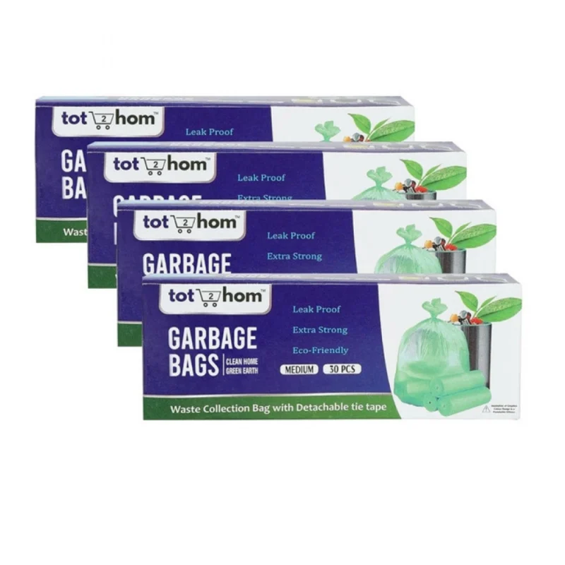 Alternative view of Pack of 4 Biodegradeable Vegetable-Paper 19 x 21 Inches Garbage Bag (Green)