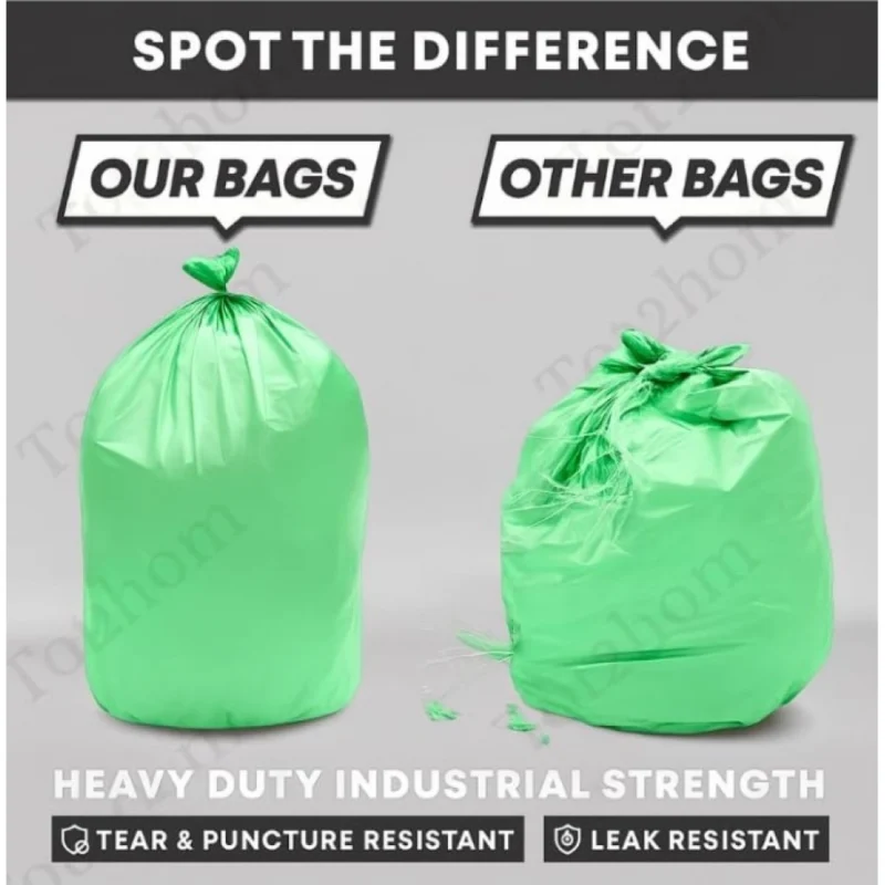 Pack of 4 Biodegradeable Vegetable-Paper 19 x 21 Inches Garbage Bag (Green) - Image 4