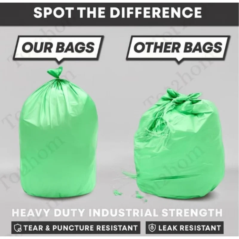 Pack of 6 Biodegradeable Vegetable-Paper 19 x 21 Inches Garbage Bag (Green) - Image 4