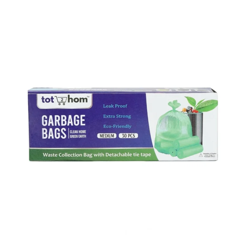 Pack of 3 Biodegradeable Vegetable-Paper 19 x 21 Inches Garbage Bag (Green) - Image 4
